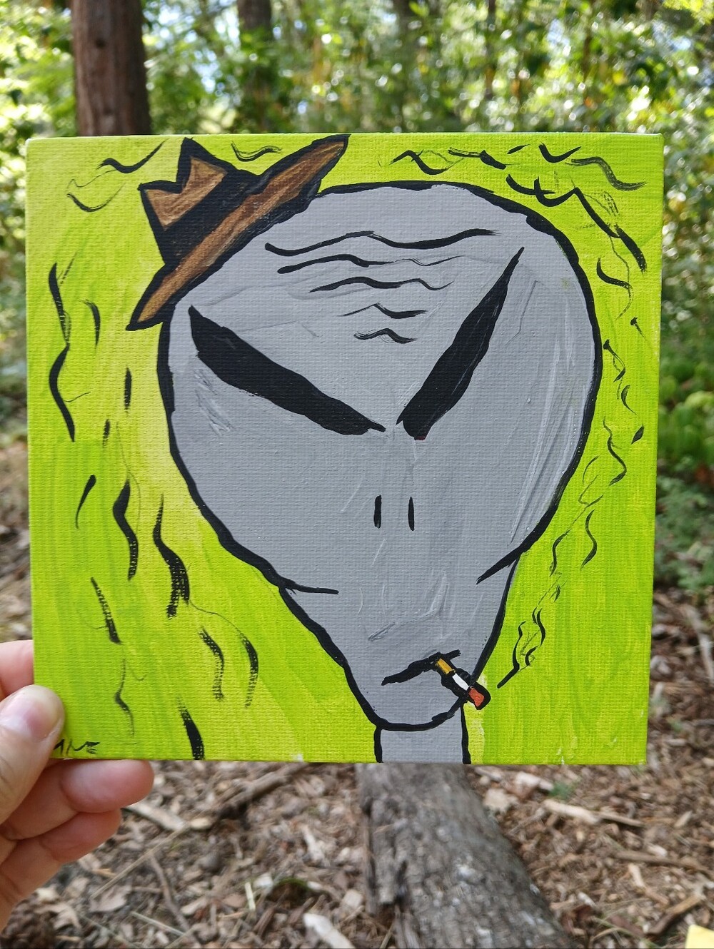 Alien Painting Folk Art